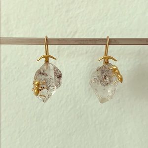 Gabriella Kiss crystal earrings with 18k ants